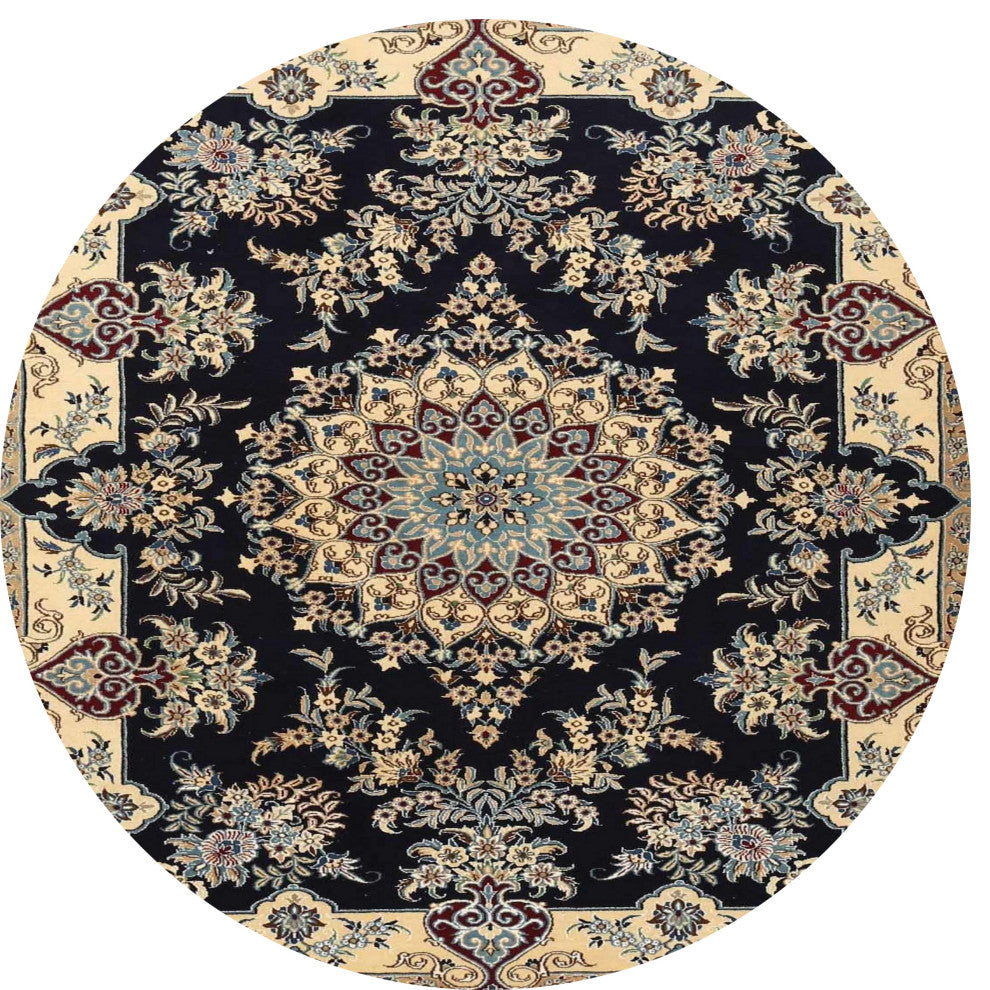 Ahgly Company Indoor Round Traditional Area Rugs, 4' Round