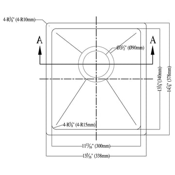 Dawn Undermount Single Bowl Bar Sink