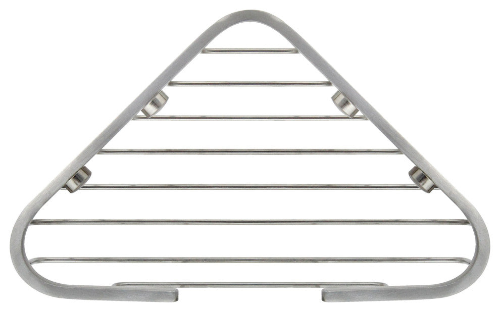MODONA's 6" x 6" LARGE Corner Soap Basket SS304 -, Satin Nickel