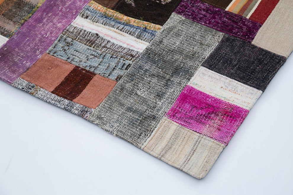 Rug N Carpet - Handmade Turkish 6' 7'' x 10' 0'' Vintage Patchwork Kilim Rug
