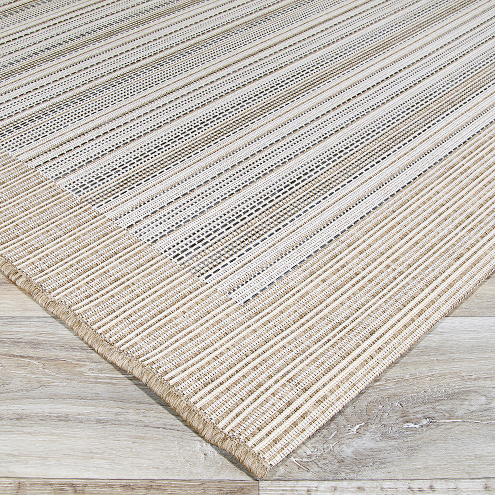 Couristan Monaco Bowline Indoor/Outdoor Area Rug, Cocoa Natural/Ivory, 2'x3'7"