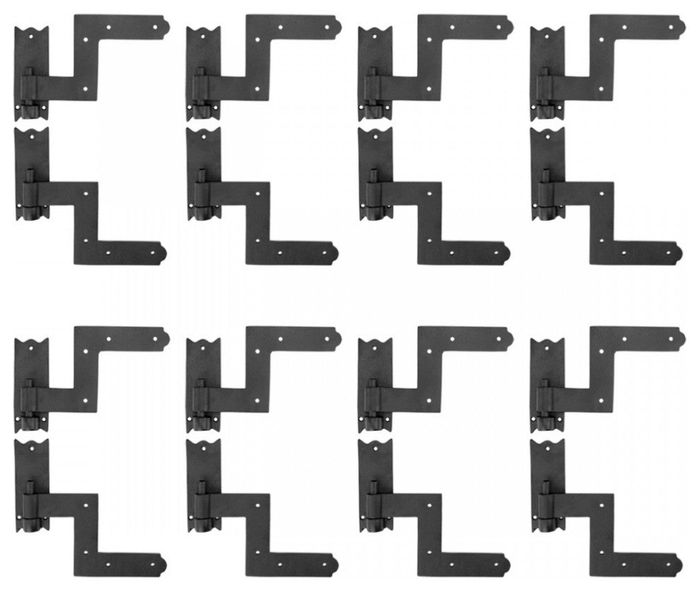 Black Wrought Iron Shutter Lift Off Pintle Hinges 6.5" L Colonial Pin Pack of 8