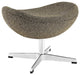 Modern Contemporary Living Room Wool Ottoman Oatmeal