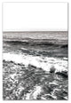Black and White Ocean Waves 12x18 Canvas Wall Art