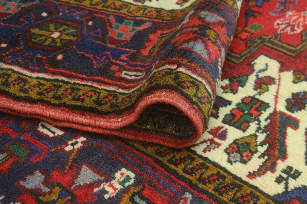 Fine Vintage Distressed Wilfred Rust/Navy Rug, 8'1x11'2