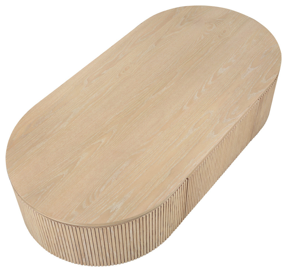 Moana Wood Storage Coffee Table, Natural, 64" W X 32" D