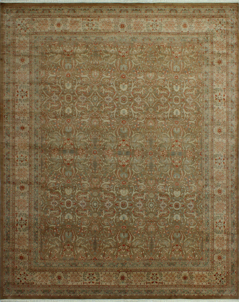 Vegetable-Dyed Versailles H2 Light Brown Rug, 8''1x10''0