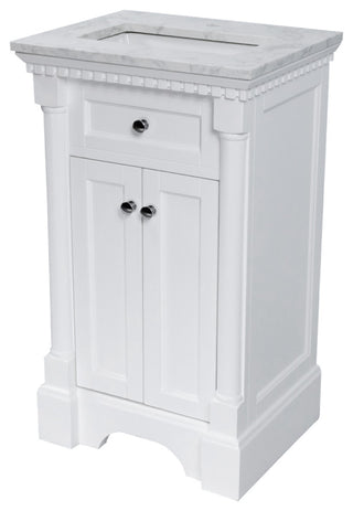 Sydney 20" Bathroom Vanity, Engineered Marble Top, White