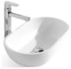 22" Stone Resin Solid Surface Rectangular Oval Shape Bathroom Vanity Vessel Sink