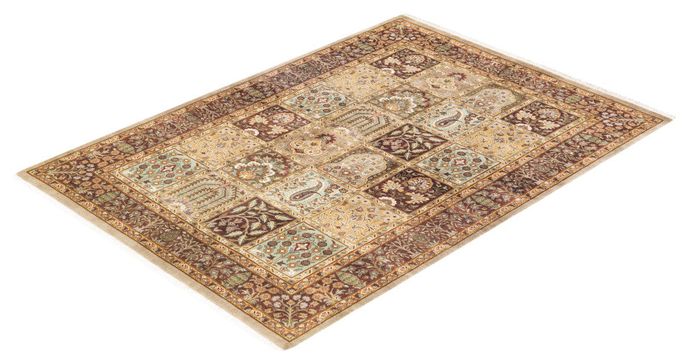 Mogul, One-of-a-Kind Hand-Knotted Area Rug Ivory, 4' 3" x 6' 0"