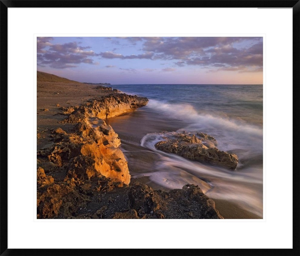 "Beach at dusk, Blowing Rocks Preserve, Florida"  by Tim Fitzharris, 32x28"