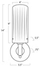 Regina Andrew Dixie Sconce, Brass