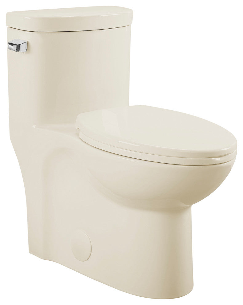 Sublime One Piece Elongated Toilet, Bisque, Single Flush