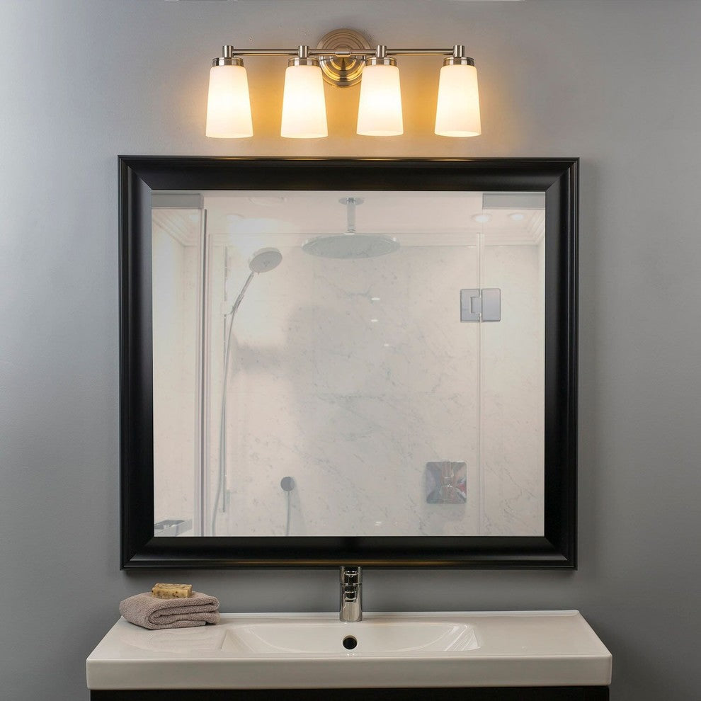 Sheffield Vanity Wall Sconce 4 Light, Brushed Nickel