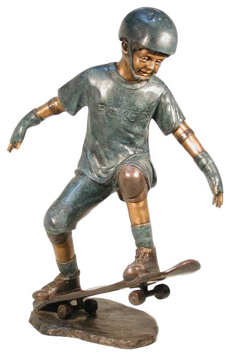 Skateboarding Boy Sculpture