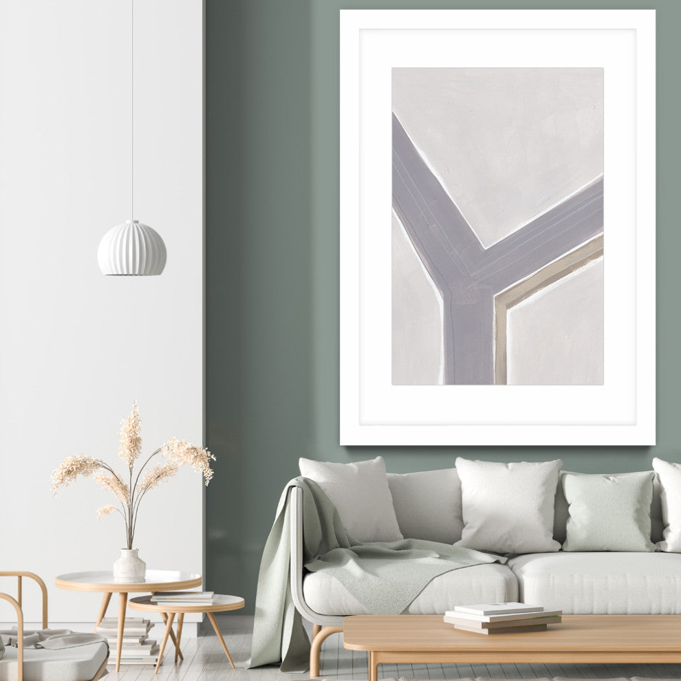 "Neutral Impact I" Matted and Framed, 52" x 36"