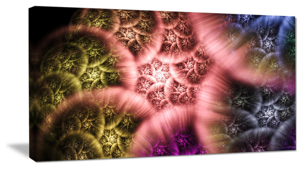 Biblical Sky with Multi Color Clouds, Oversized Abstract Canvas Art Print, 60x28