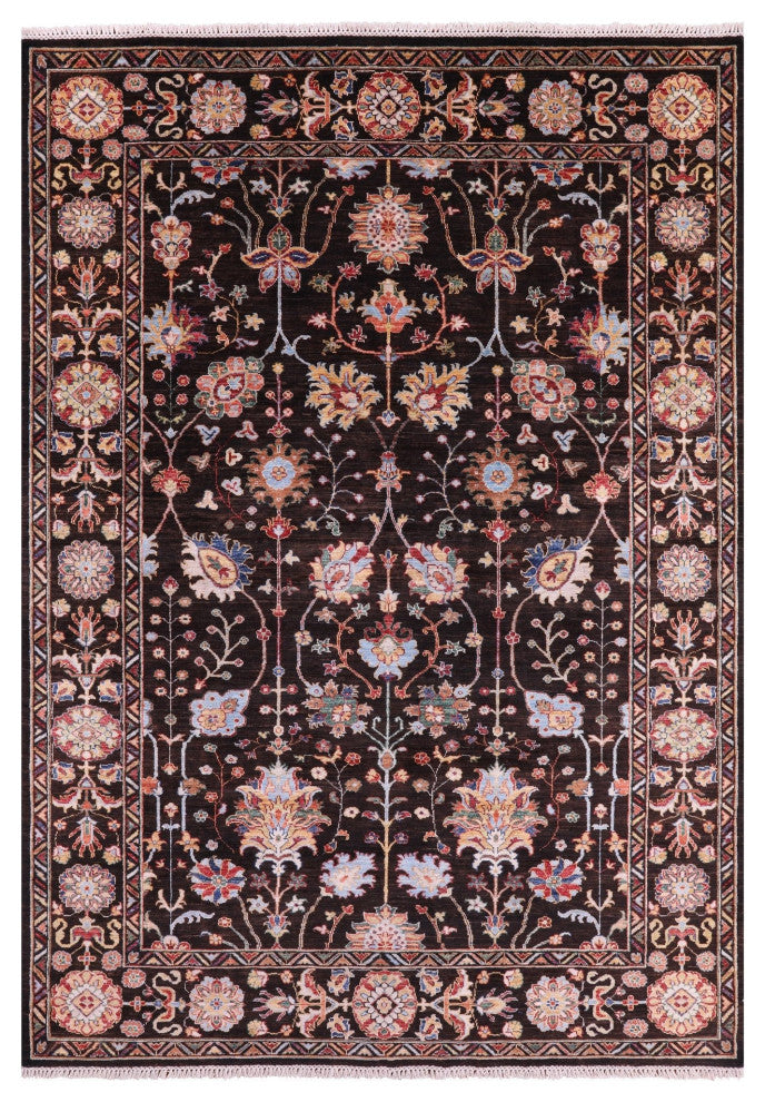 Handmade Persian Tabriz Wool Rug 6' 1" X 8' 9" Q11278