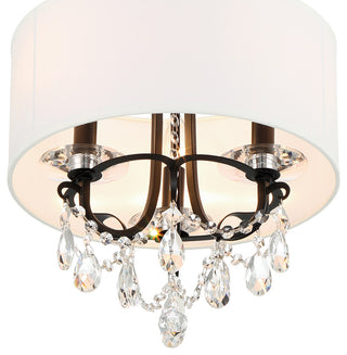 Othello 3 Light Matte Black Mini Chandelier