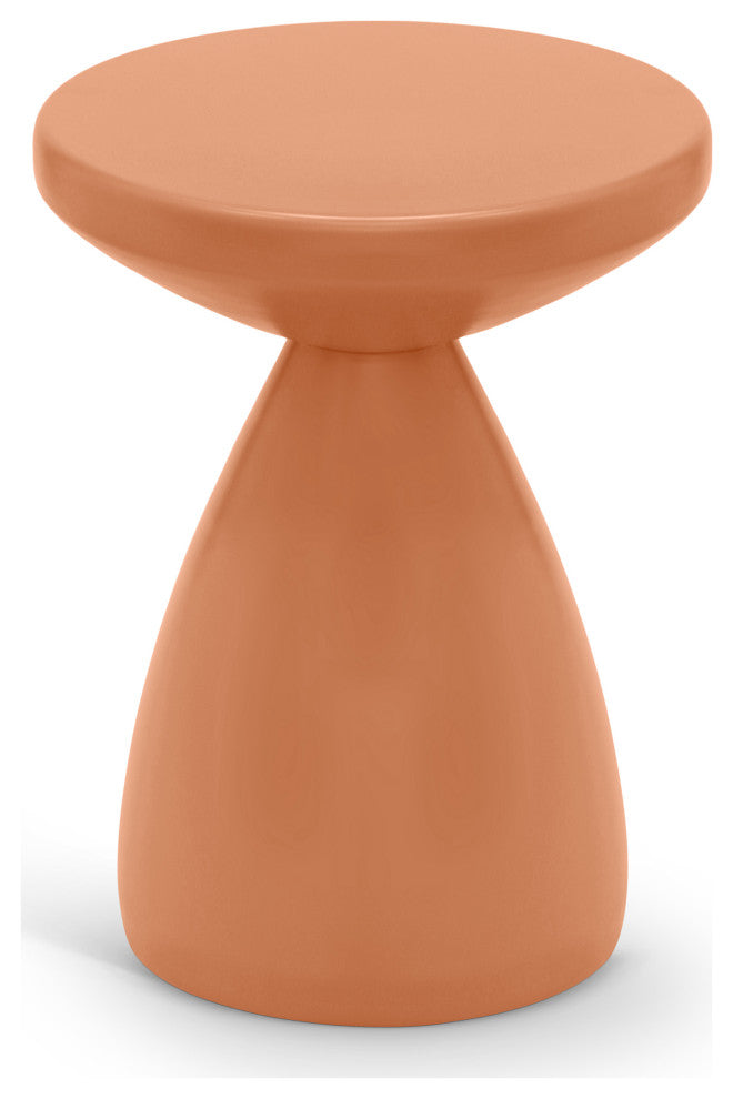 Anika Iron End / Side Table, Salmon