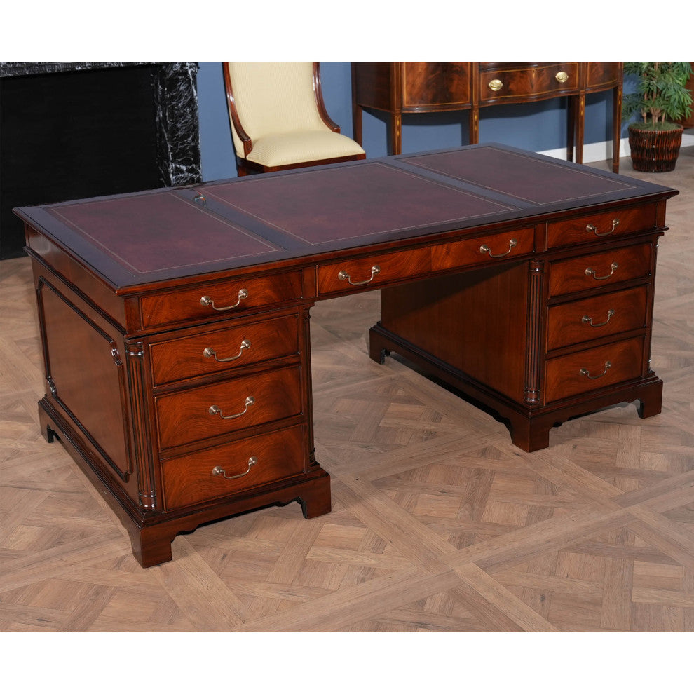 Large Mahogany Executive Desk