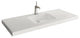 Deco Collection Lav Sink 48" With WETMAR BiO, Glossy White, Double Sink