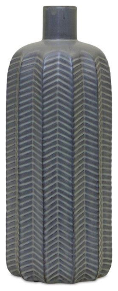 Vase 8"Dx19.5"H Terra Cotta