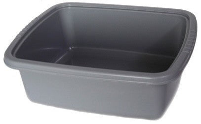 Plastic Dish Pan Basin, Gray