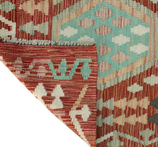 Sun Faded Flatweave Ronna Red/Ivory Runner, 2'9x9'7