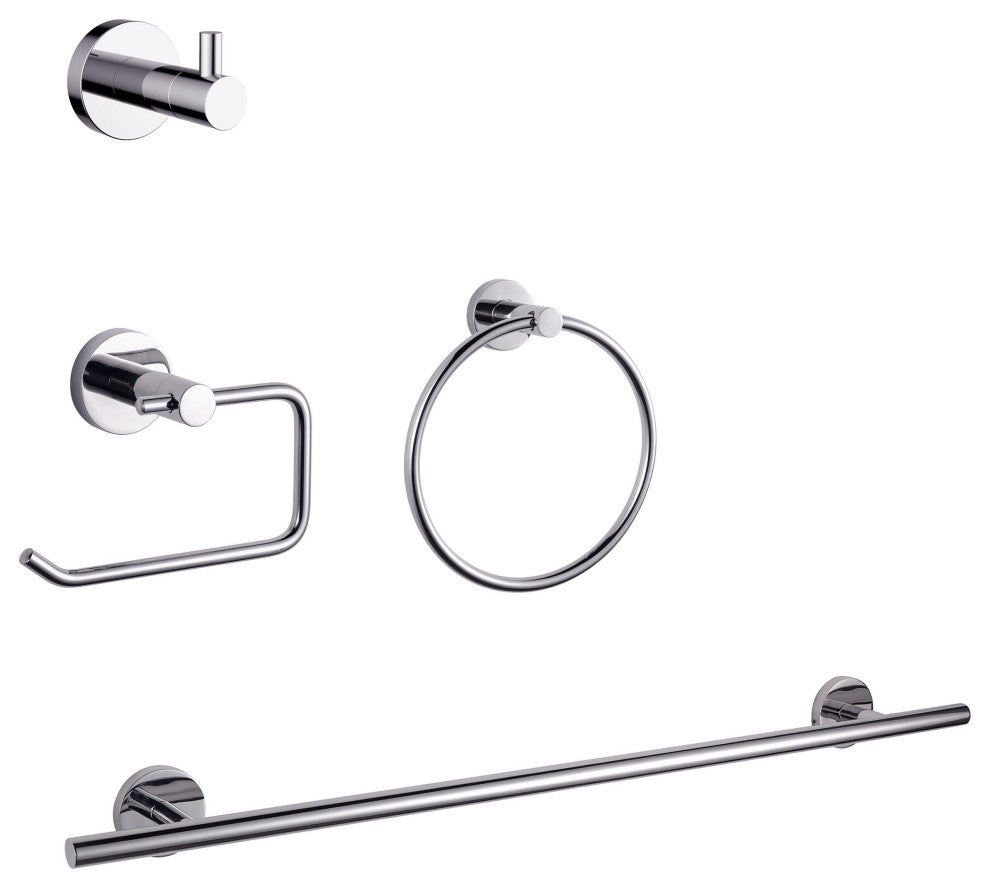 Bagno Lucido Stainless Steel Towel Holder, Matte Black