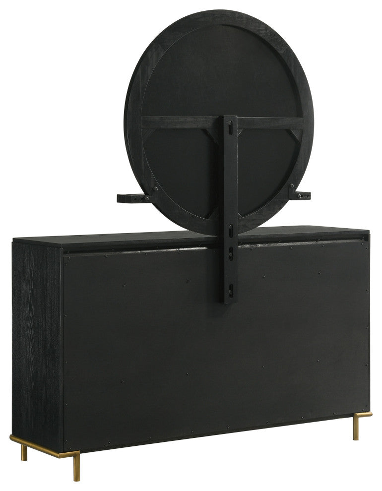 Arini 8-drawer Dresser With Mirror Black