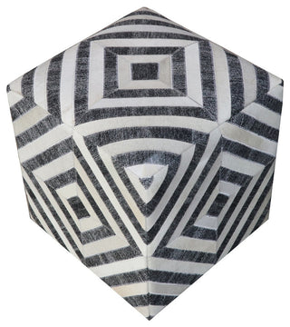 Nyla  Pouf, Grey/Ivory