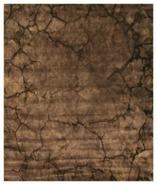 Handmade Wool Black Contemporary Abstract Dip Dyed Rug, 2'6x10'