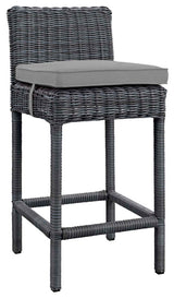 Gray Gray Summon Outdoor Patio Sunbrella Bar Stool