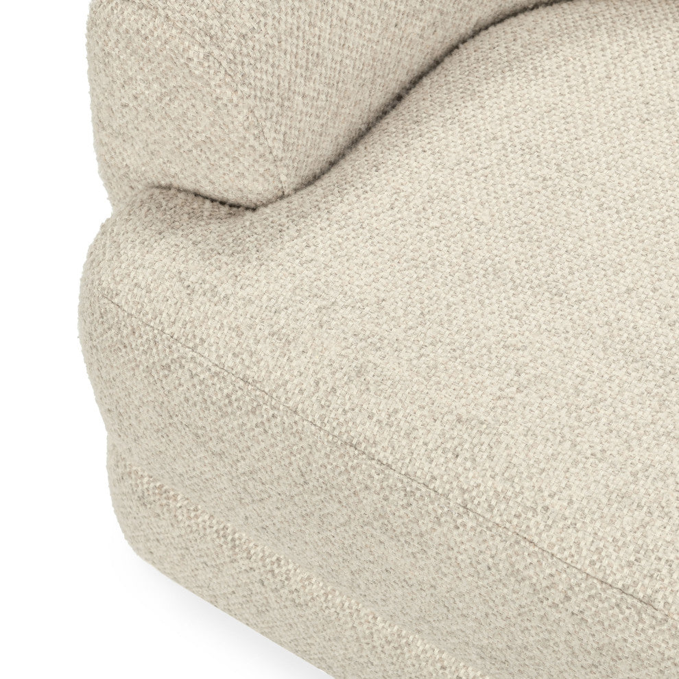 Chassia Upholstered Fabric Swivel Accent Chair