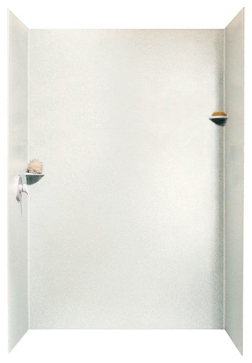 Swan 36x62x96 Solid Surface Shower Wall Surround, Bisque