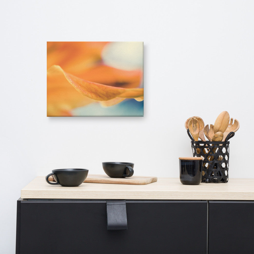 Serene Petals of Life Floral Nature Photo Canvas Wall Art Print, 12" X 16"