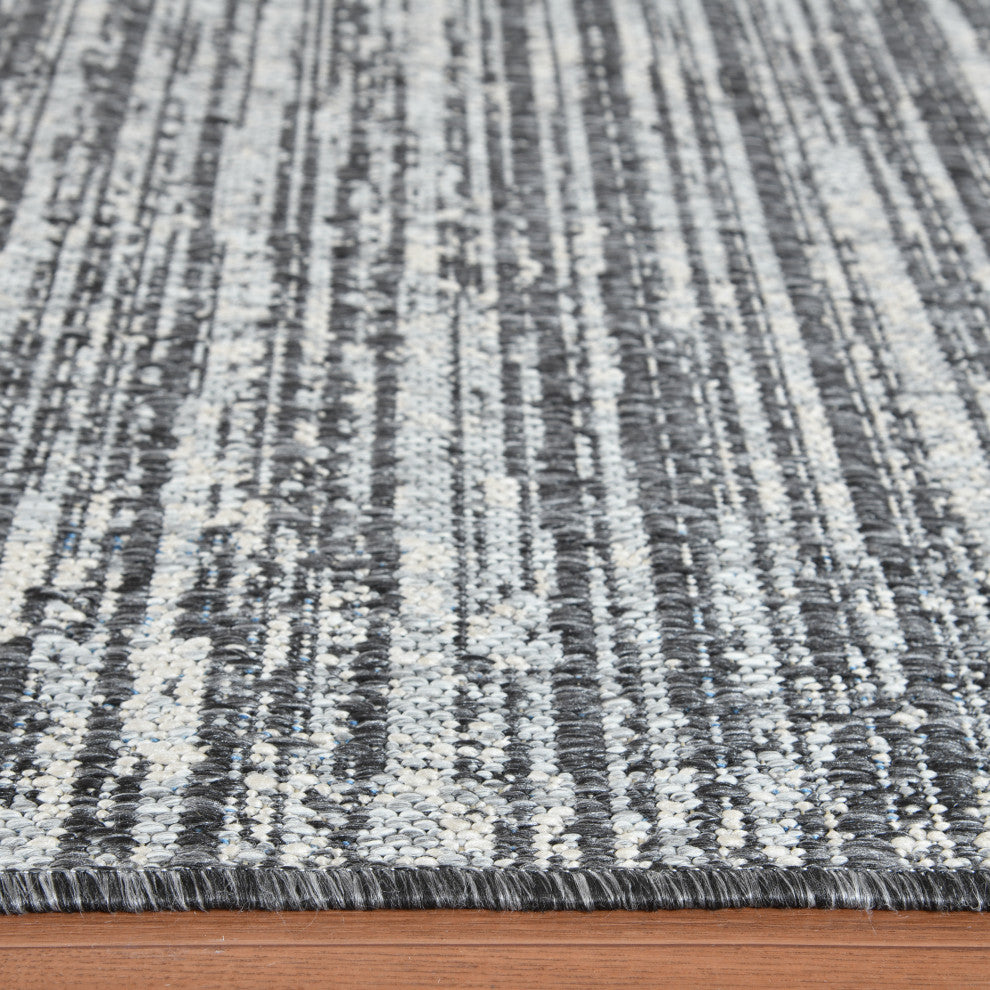 Maryland Cecil Indoor/Outdoor Area Rug, Gray, 8' x 10', Striped