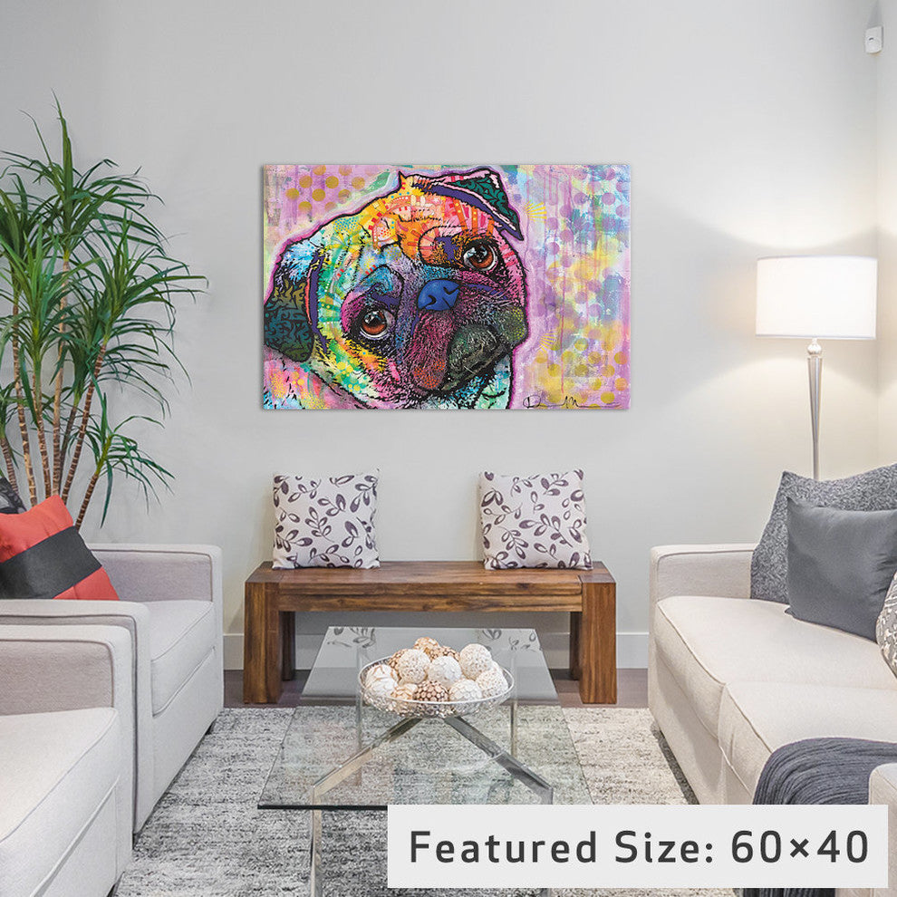 "Pug Love" by Dean Russo, 18x12x1.5
