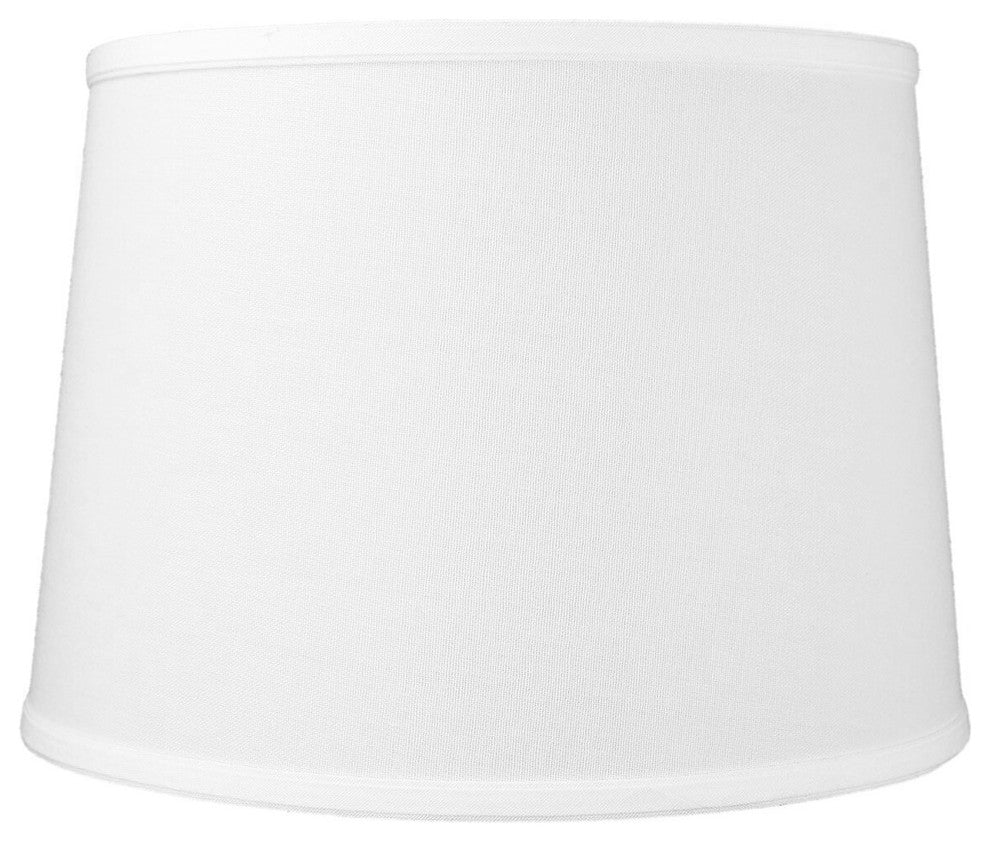 12x14x10 White Linen Drum Lampshade