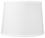 12x14x10 White Linen Drum Lampshade