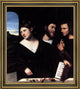 Bernardino Licinio Allegory of Love Framed Premium Canvas Print, 16"x20"