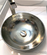 Bohr 14" Vessel Bathroom Sink in Nickel