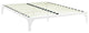 Modern Contemporary Urban King Size Platform Bed Frame, White, Metal Steel