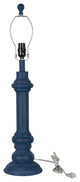 Polyresin 30" Table Lamp with Linen Shade, Navy (Set of 2)