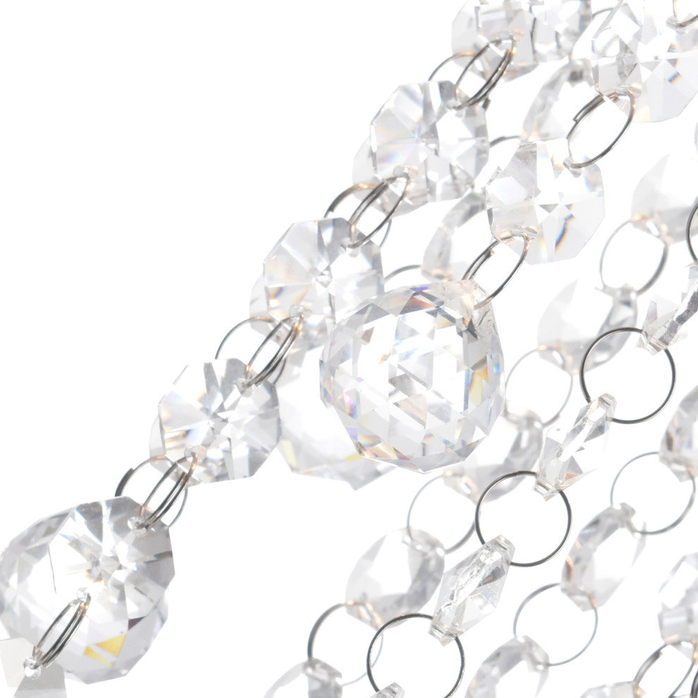 Extended 9 Light Multi Light Pendant With Chrome Finish