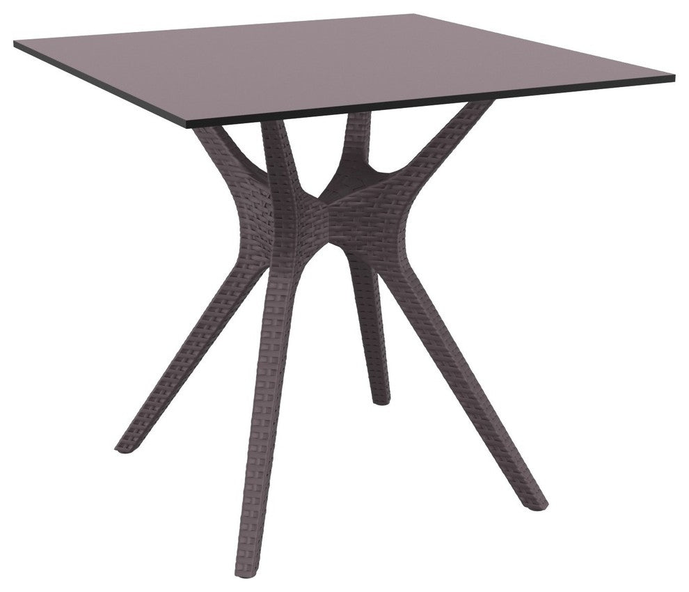 Compamia Ibiza 5-Piece Square Outdoor Dining Set, Brown