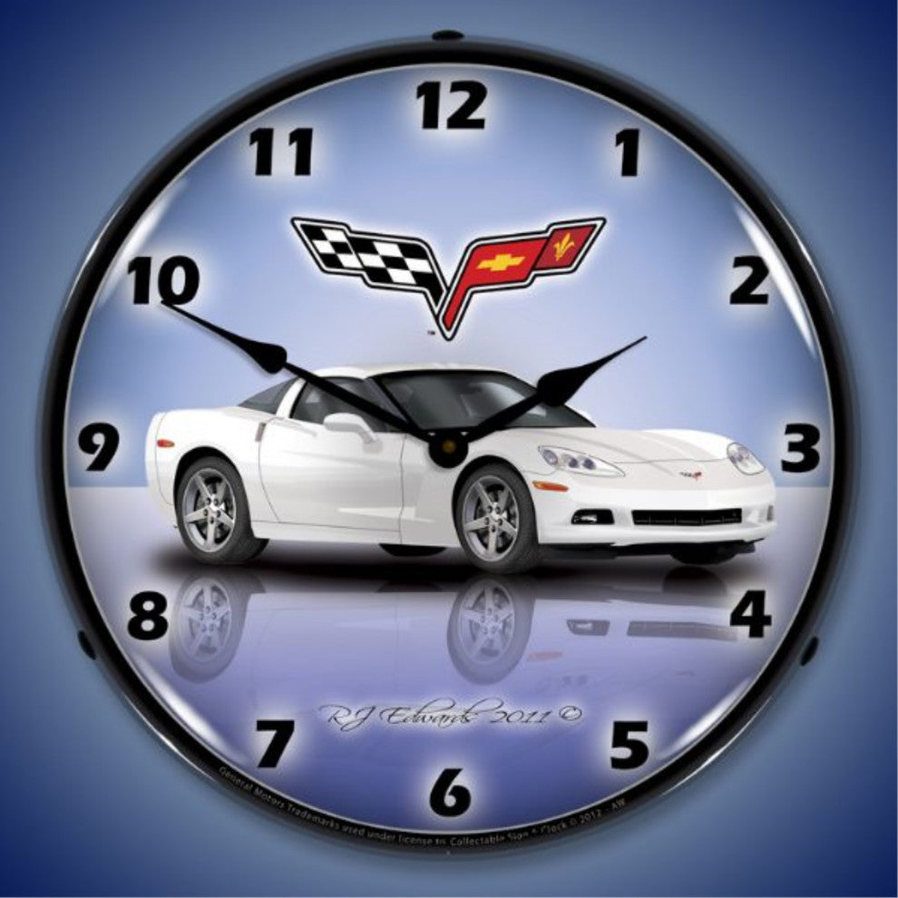 GMRE1112342 C6 Corvette Artic White Clock