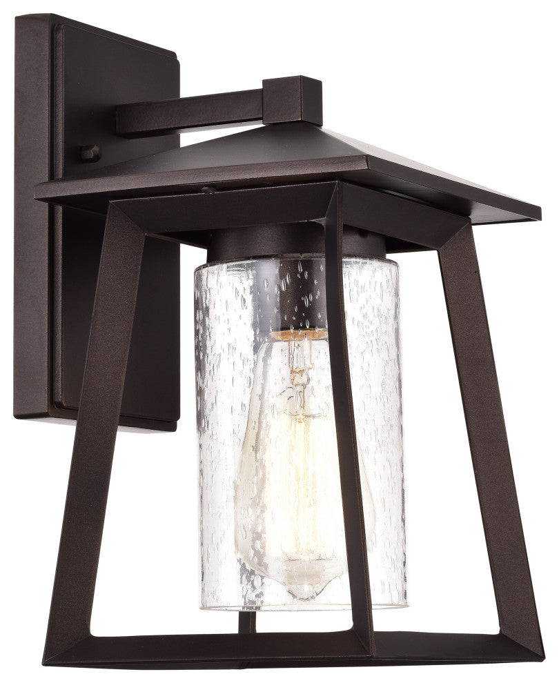 CHLOE Lighting RUSSELL Transitional 1-Light Oil Rubbed Bronze Outdoor Sconce