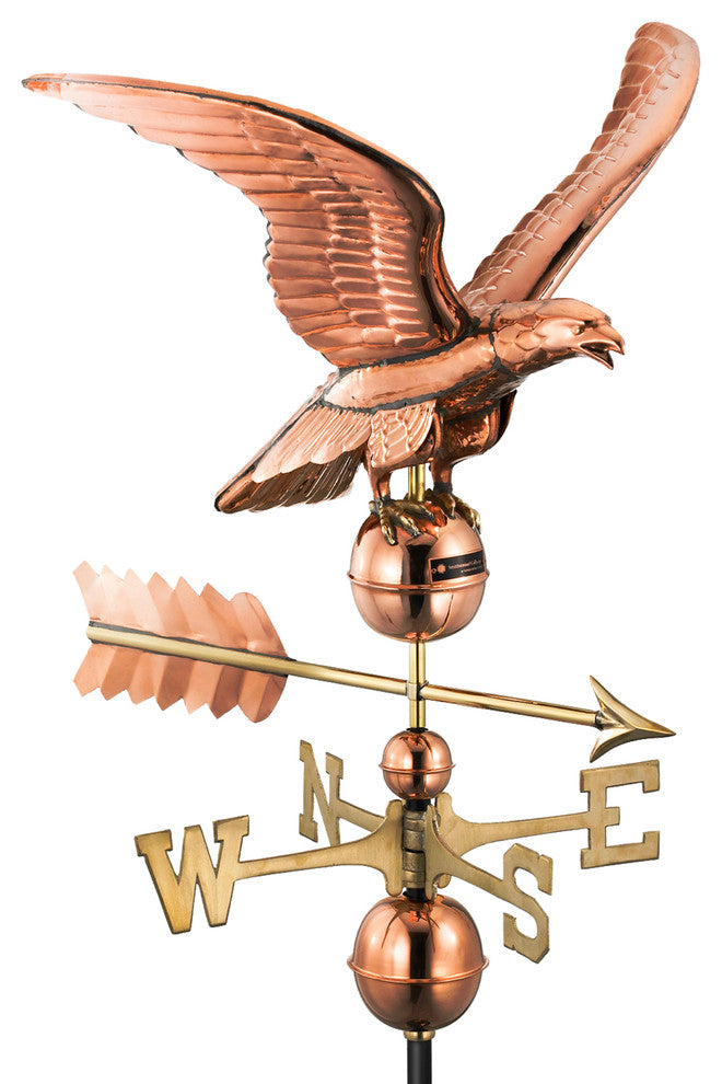 Smithsonian Eagle Weathervane, Polished Copper